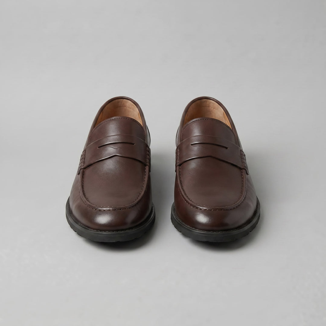 Millard Faux Leather Penny Loafers