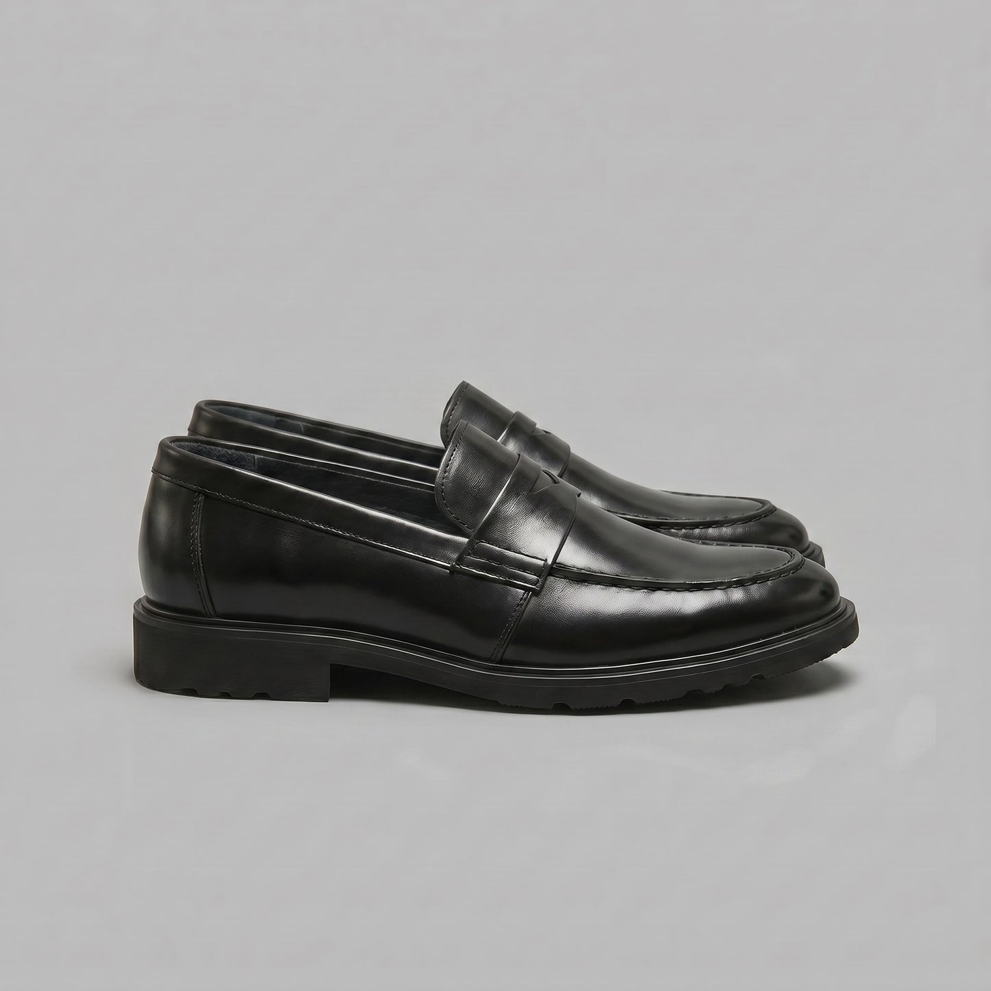 Millard Faux Leather Penny Loafers_7
