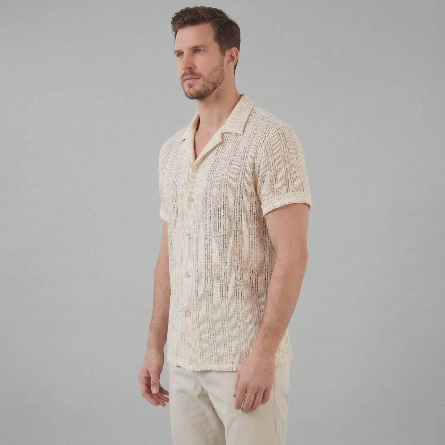 Jonas Open Knit Camp Collar Shirt_3