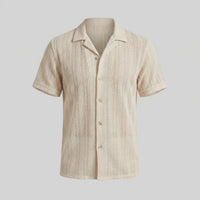 Jonas Open Knit Camp Collar Shirt
