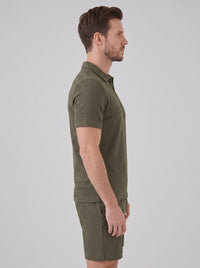 Camden Textured Zip Polo and Shorts Set