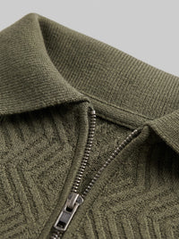 Camden Textured Zip Polo and Shorts Set