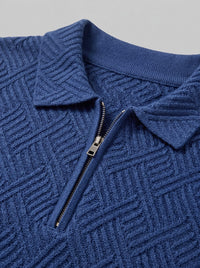 Camden Textured Zip Polo and Shorts Set