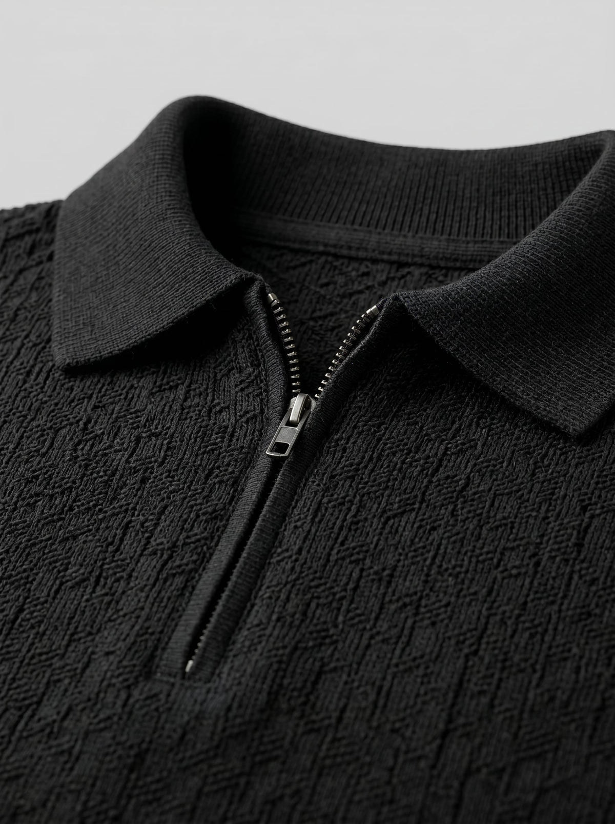 Camden Textured Zip Polo and Shorts Set