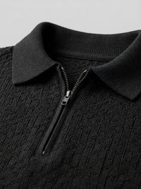 Camden Textured Zip Polo and Shorts Set