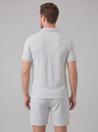 Camden Textured Zip Polo and Shorts Set