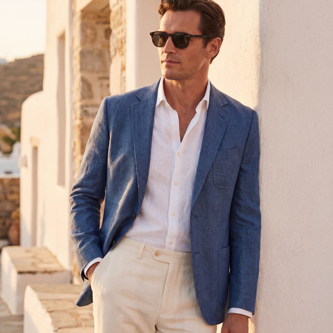 Gage Unstructured Linen Blazer
