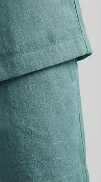 Carson Linen Blend Camp Collar Shirt and Shorts Set