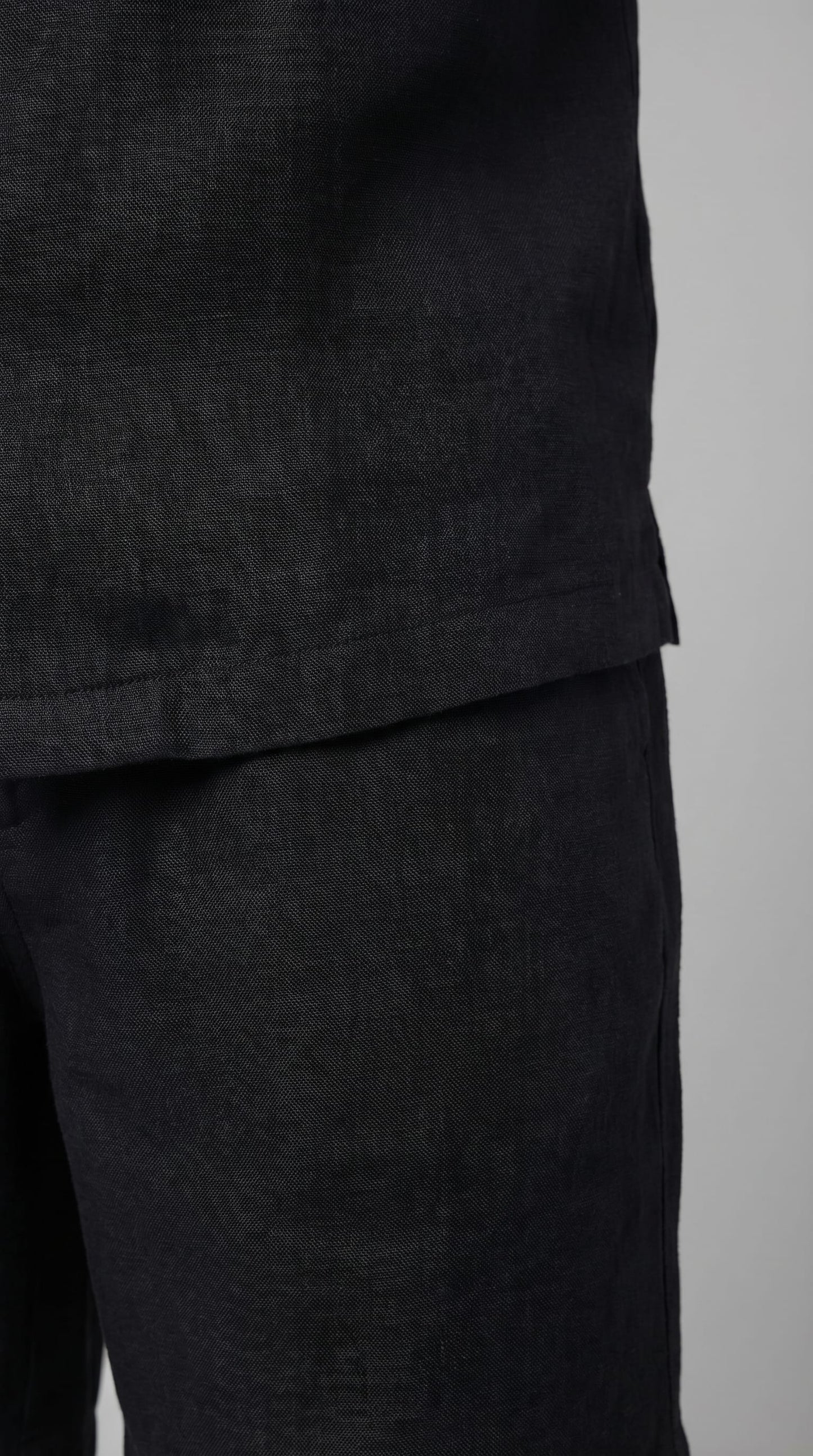 Carson Linen Blend Camp Collar Shirt and Shorts Set_4