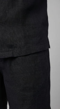 Carson Linen Blend Camp Collar Shirt and Shorts Set