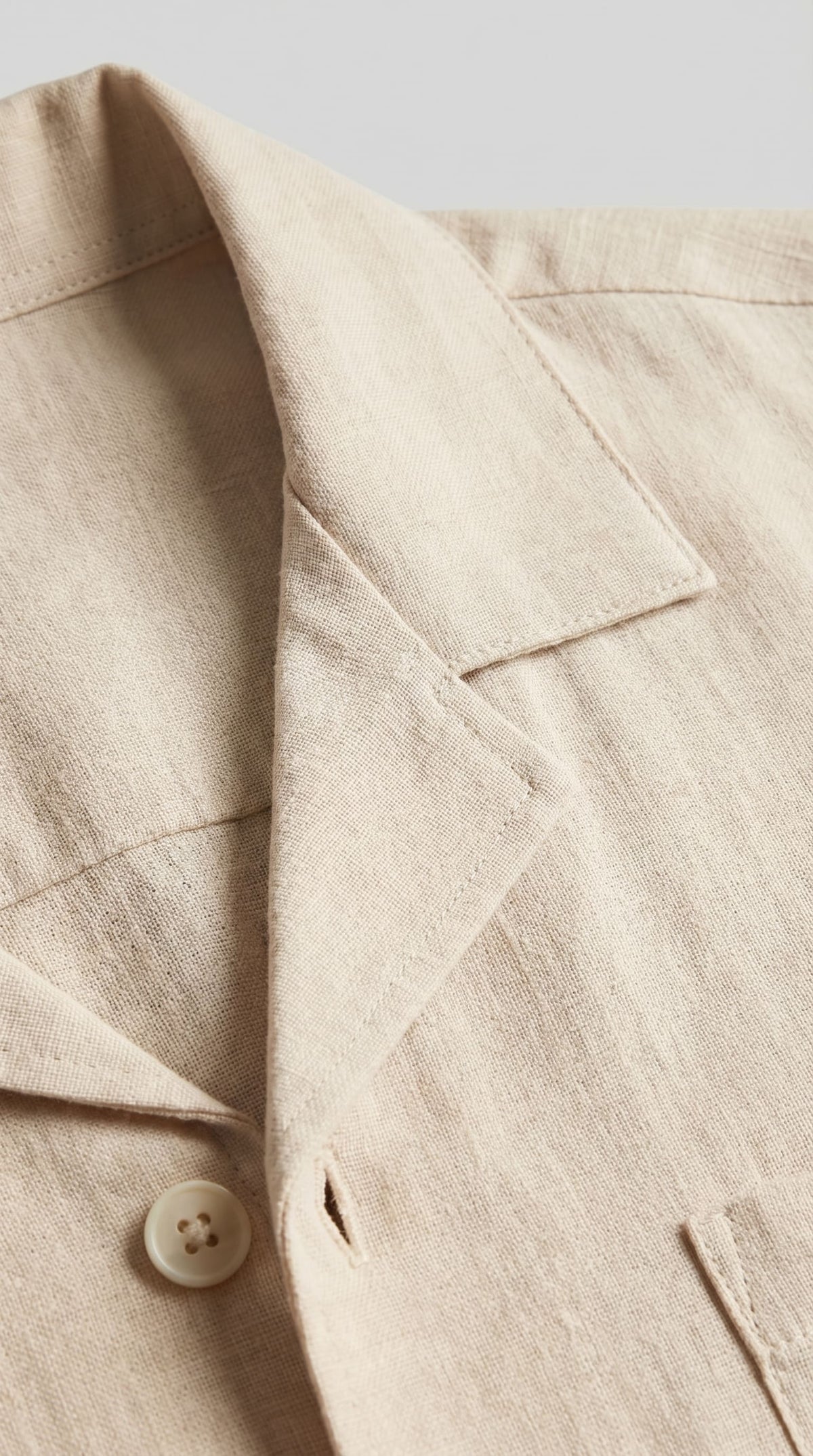 Carson Linen Blend Camp Collar Shirt and Shorts Set