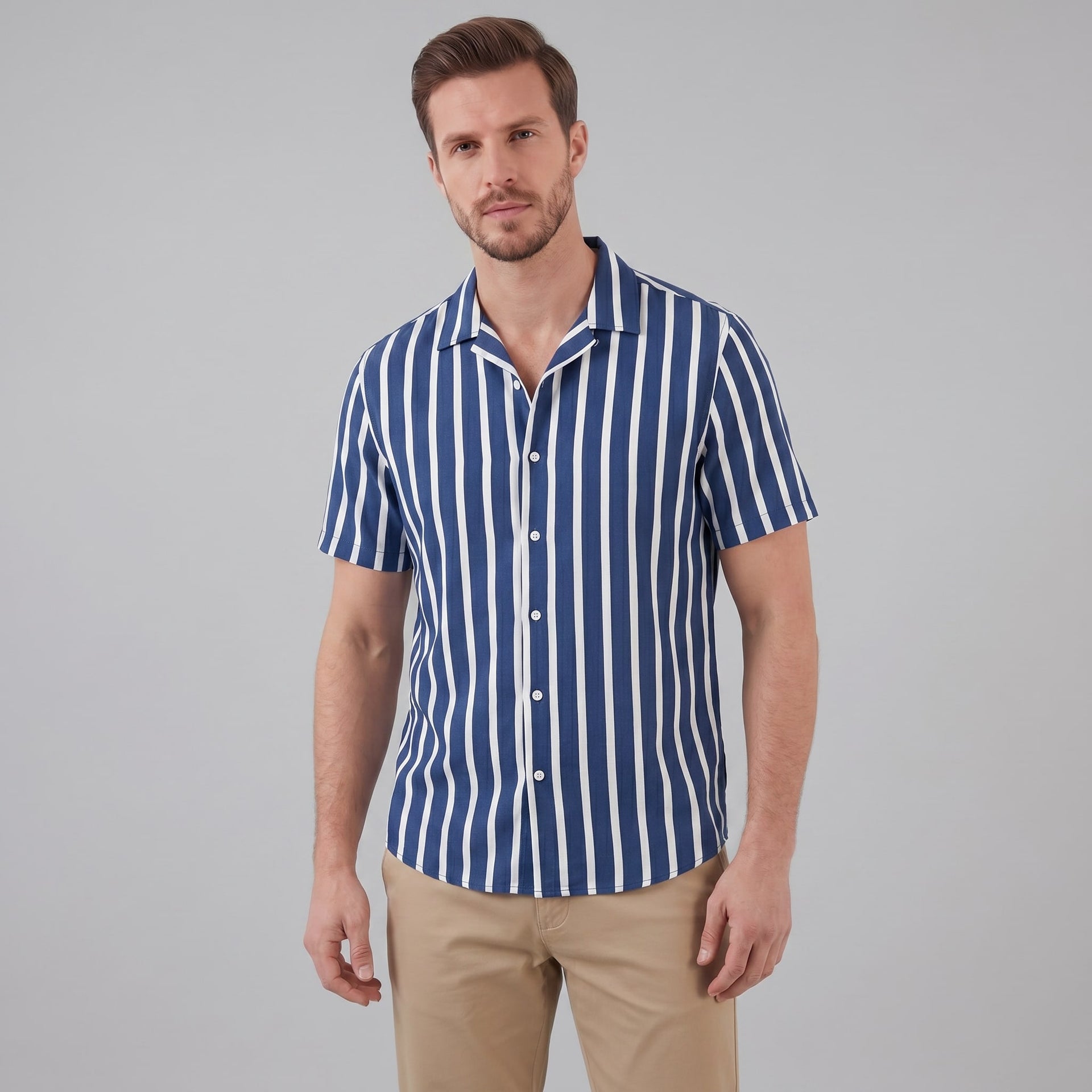 Judah Linen Blend Camp Collar Shirt