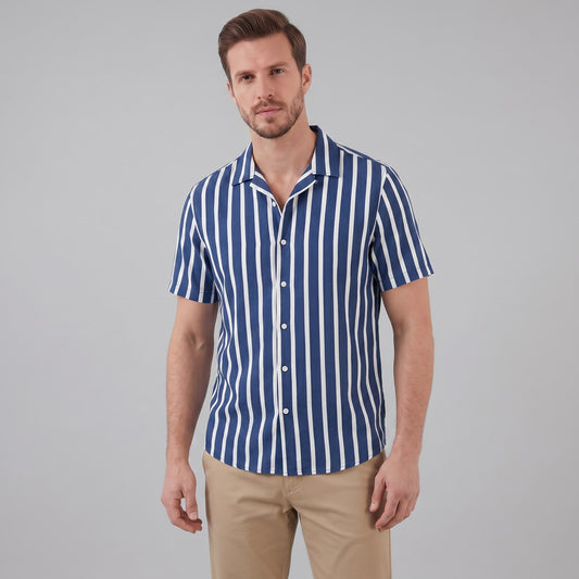 Judah Linen Blend Camp Collar Shirt_1