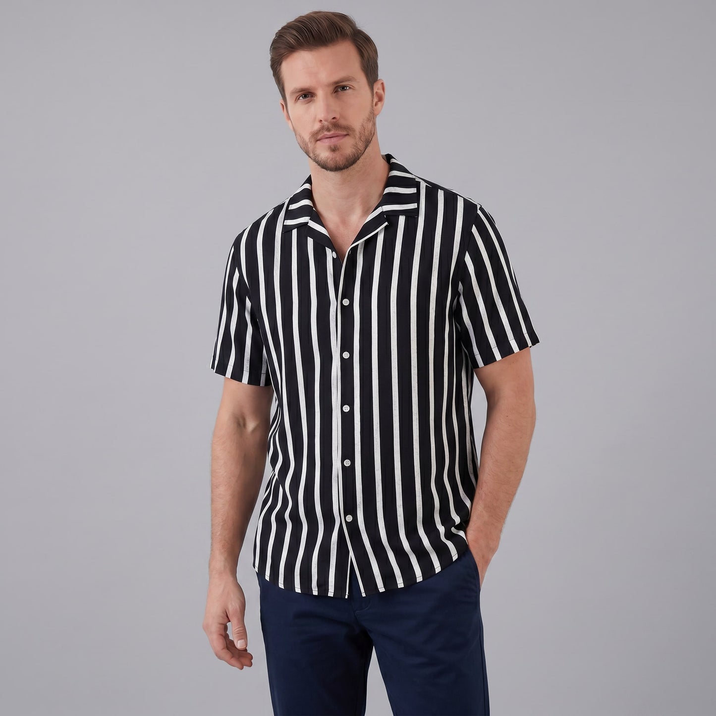 Judah Linen Blend Camp Collar Shirt_5