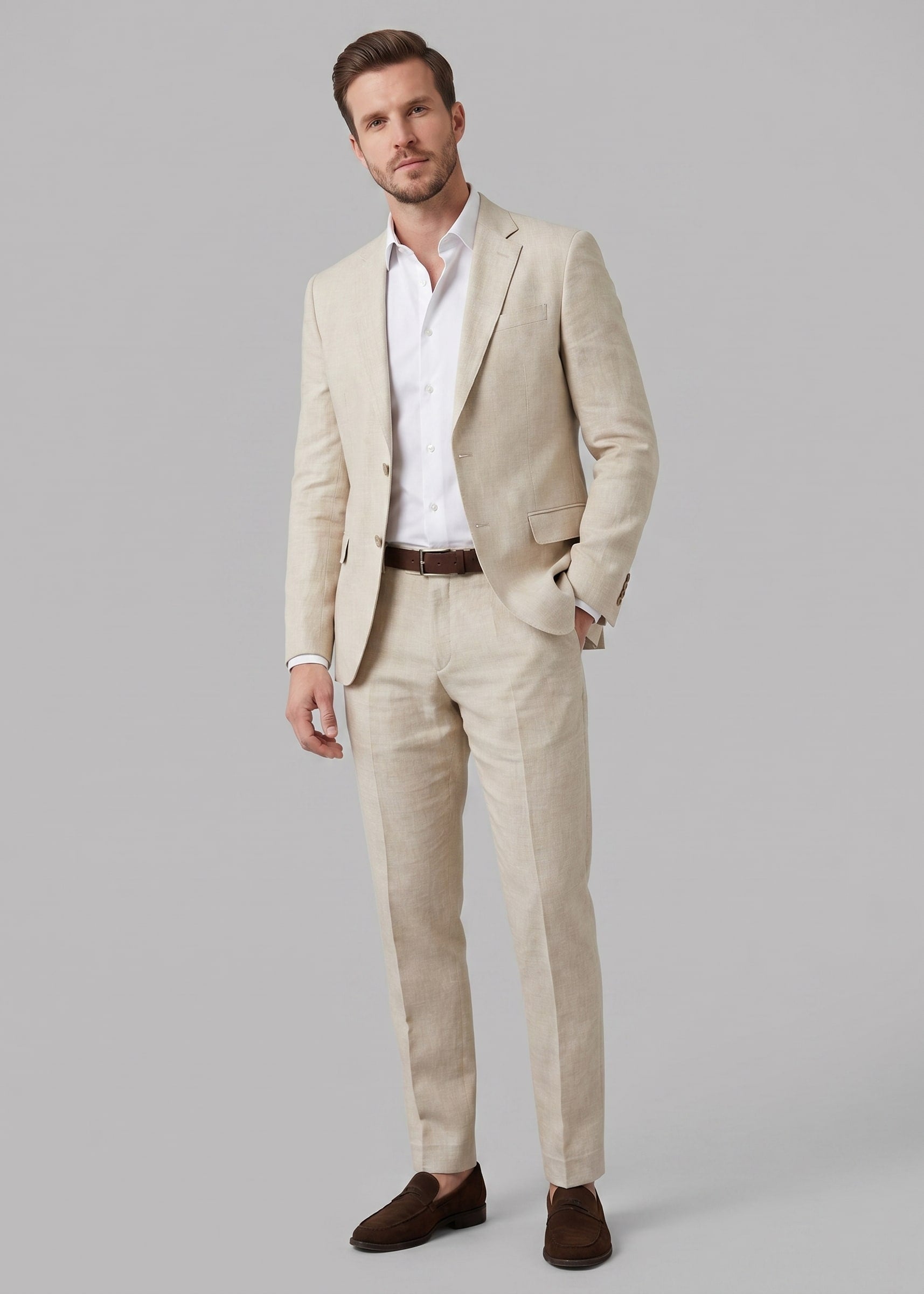Chandler Linen Blend Wedding Suit