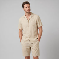 Clayton Linen Camp Collar Shirt and Shorts Set