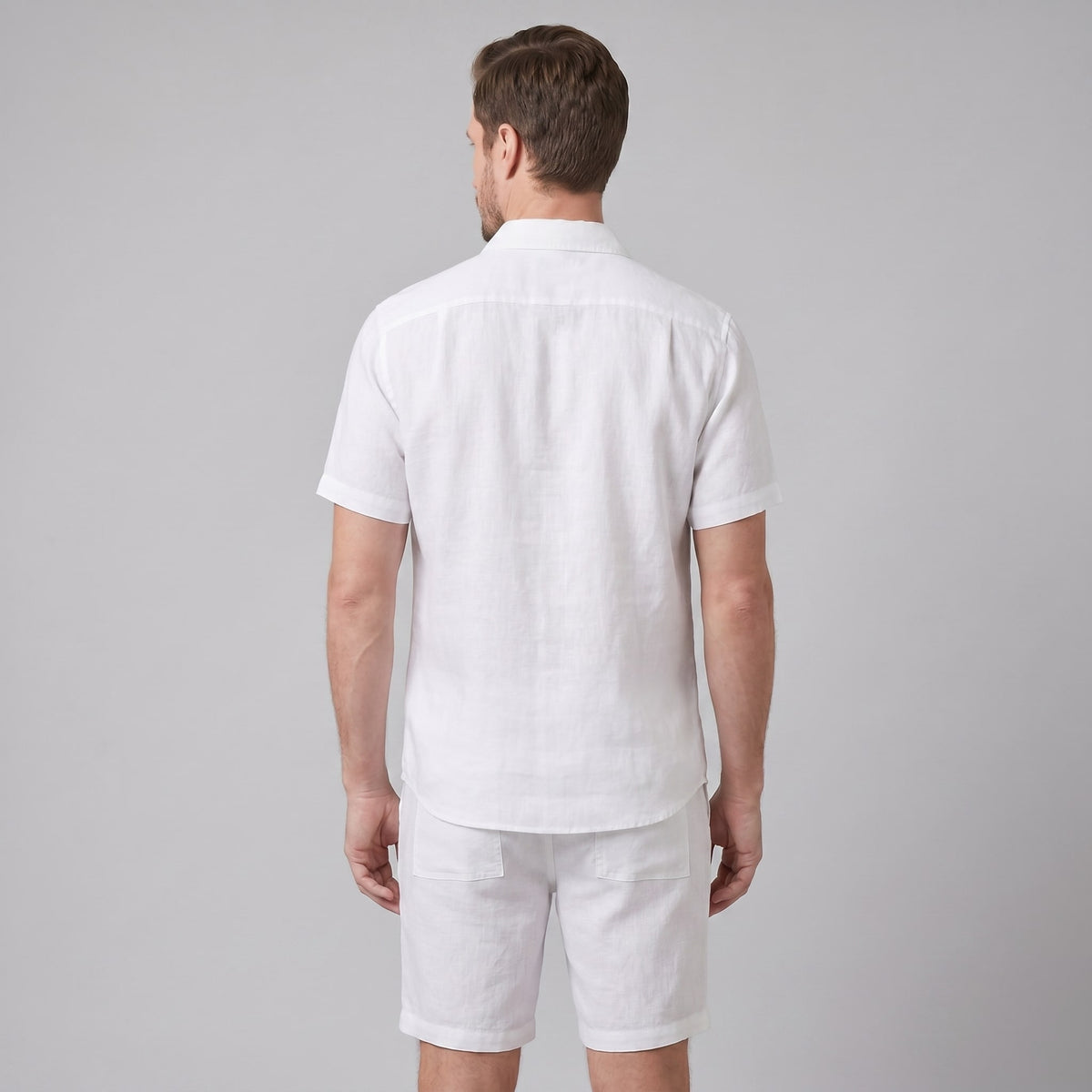 Clayton Linen Camp Collar Shirt and Shorts Set_18