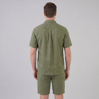 Clayton Linen Camp Collar Shirt and Shorts Set