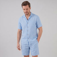 Clayton Linen Camp Collar Shirt and Shorts Set