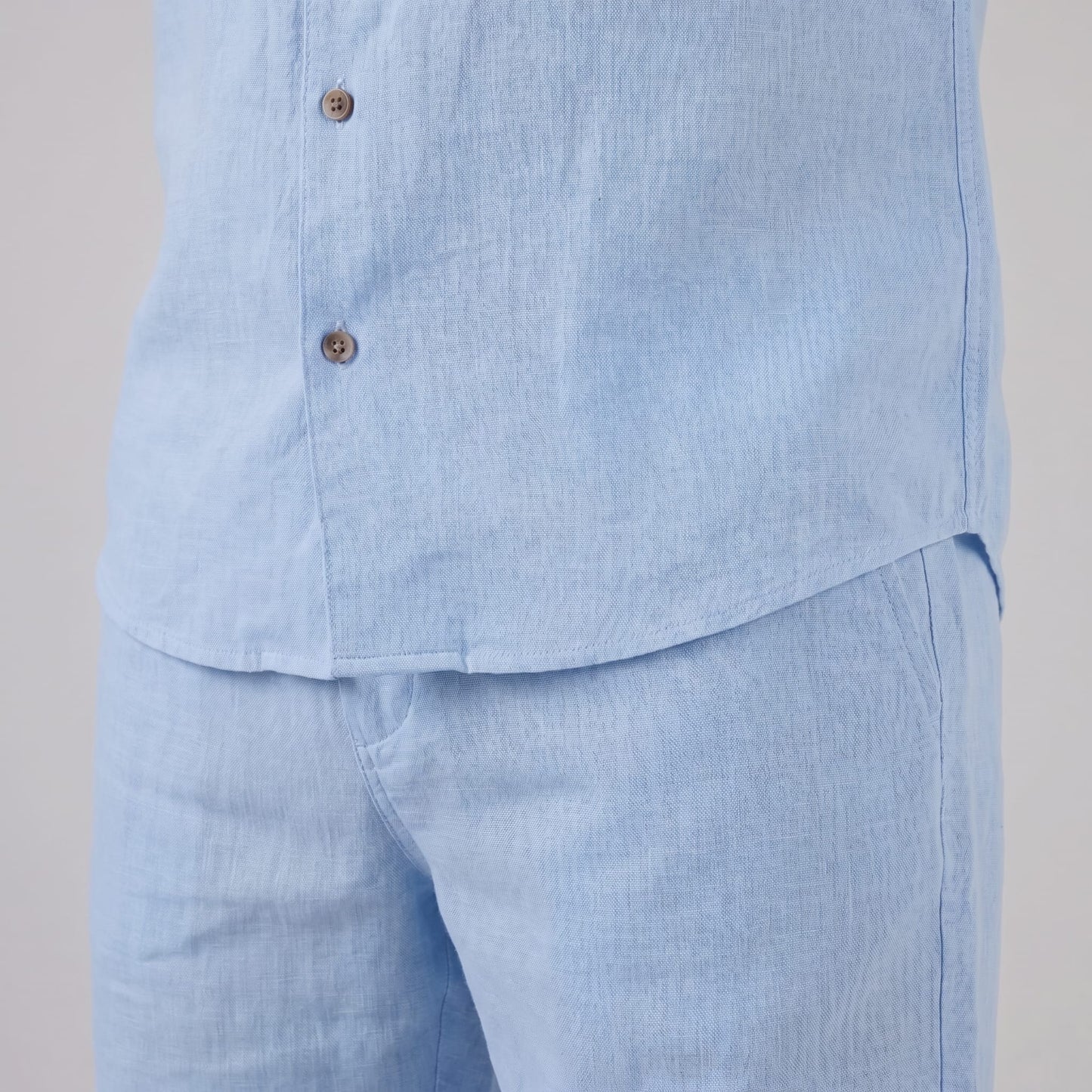 Clayton Linen Camp Collar Shirt and Shorts Set_29