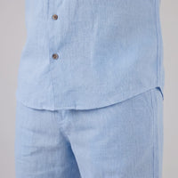Clayton Linen Camp Collar Shirt and Shorts Set