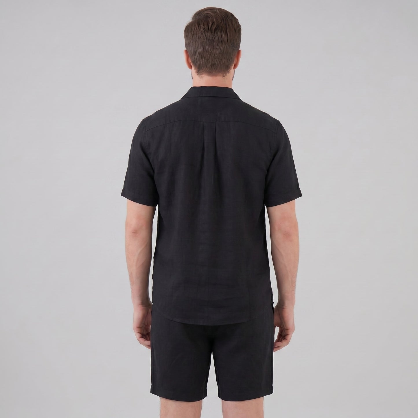 Clayton Linen Camp Collar Shirt and Shorts Set_3