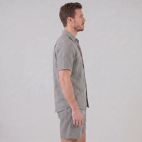 Clayton Linen Camp Collar Shirt and Shorts Set