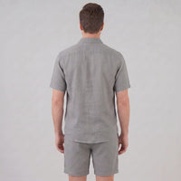 Clayton Linen Camp Collar Shirt and Shorts Set