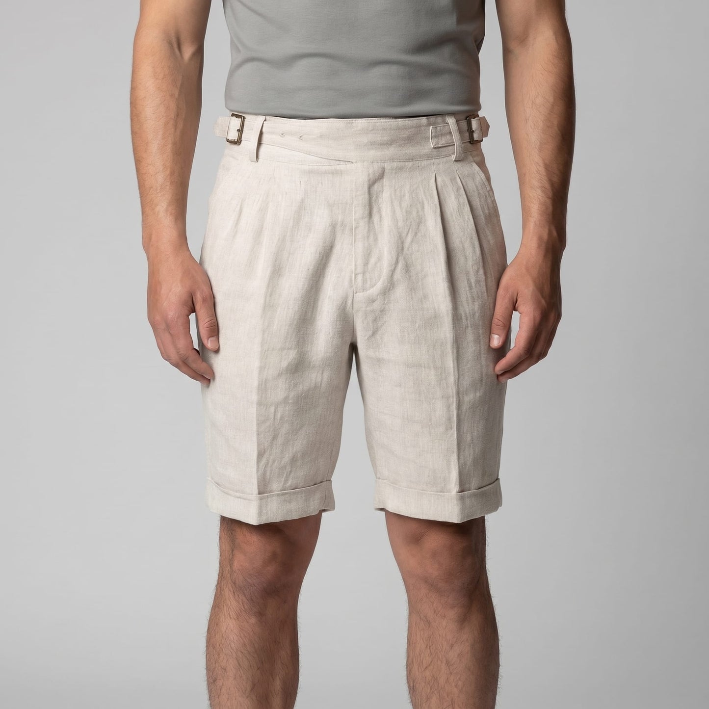 Emory Adjustable Waist Linen Shorts_1