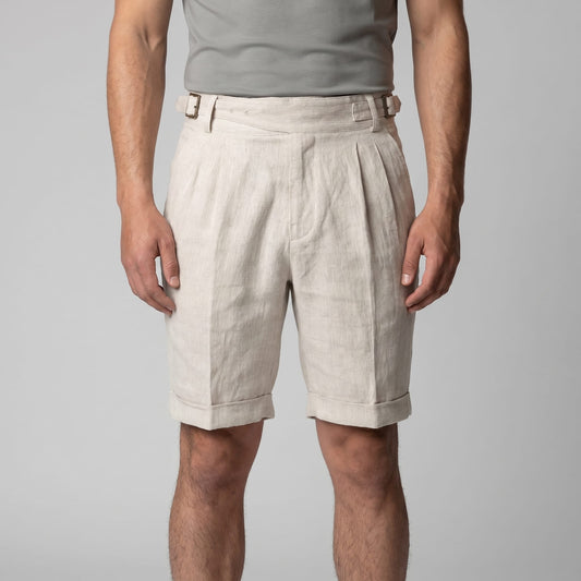 Emory Adjustable Waist Linen Shorts_1