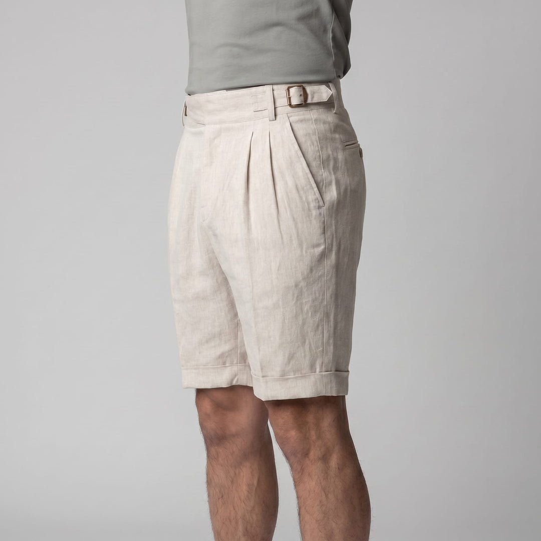 Emory Adjustable Waist Linen Shorts