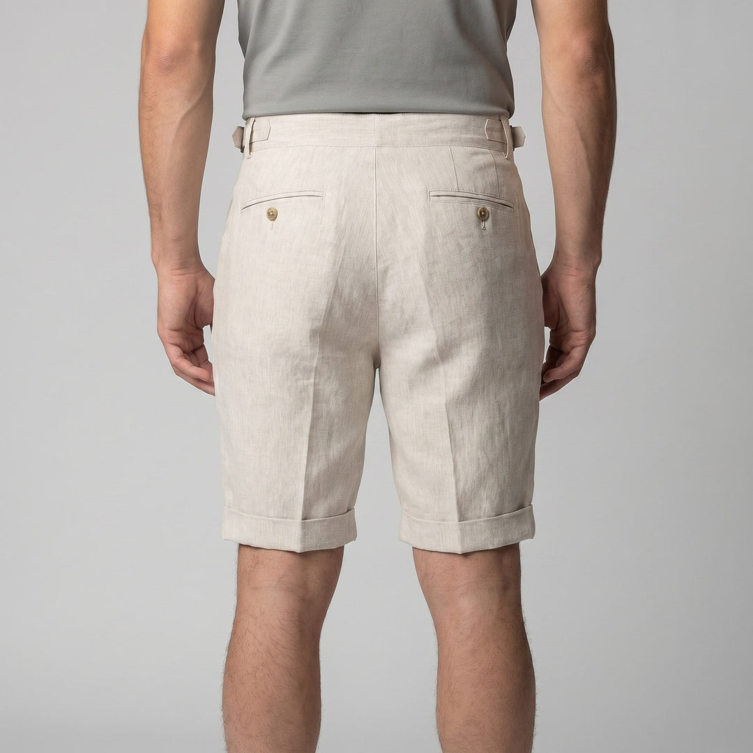 Emory Adjustable Waist Linen Shorts