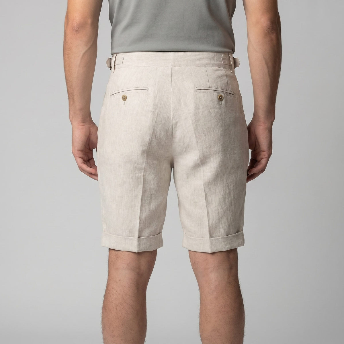 Emory Adjustable Waist Linen Shorts