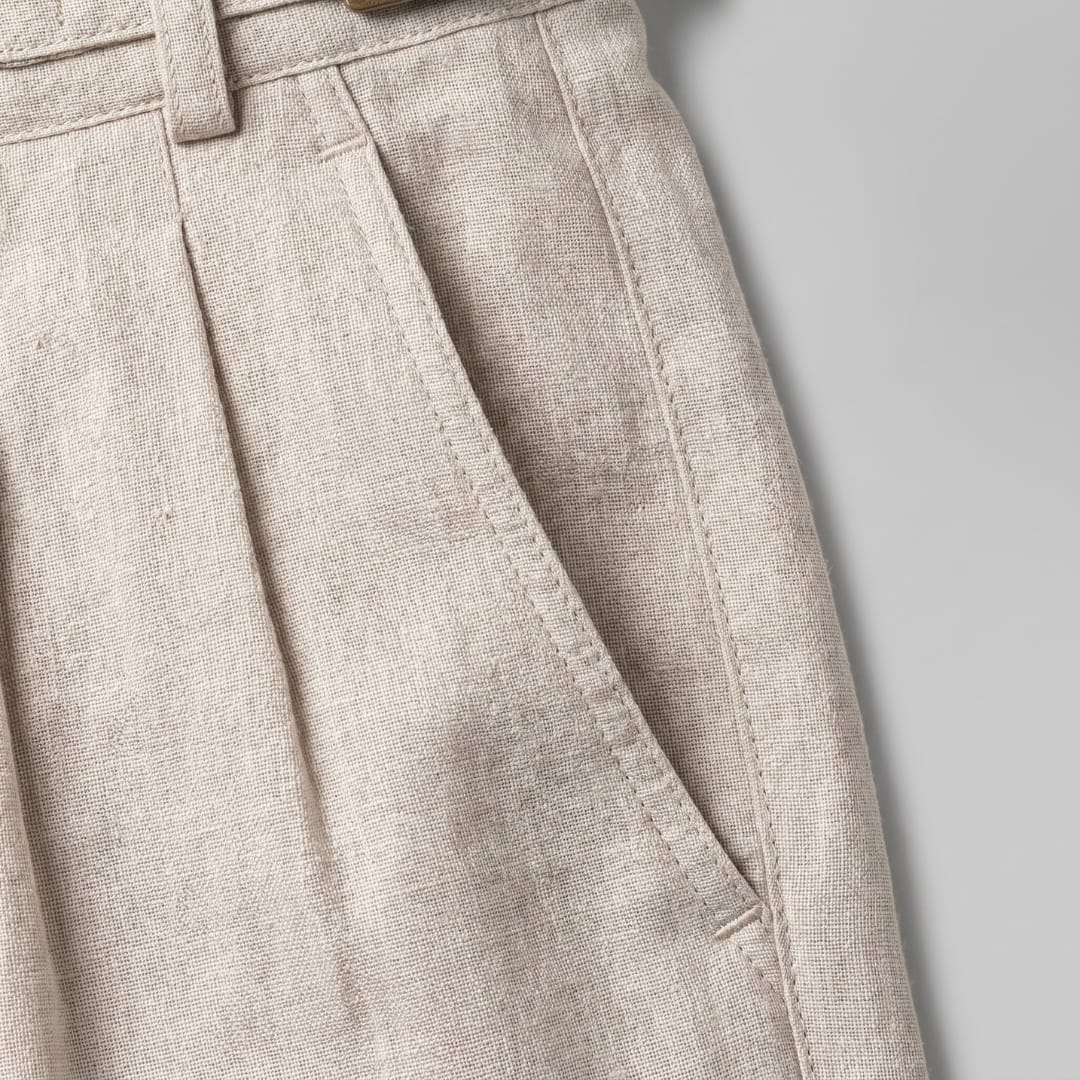 Emory Adjustable Waist Linen Shorts