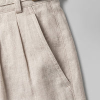 Emory Adjustable Waist Linen Shorts