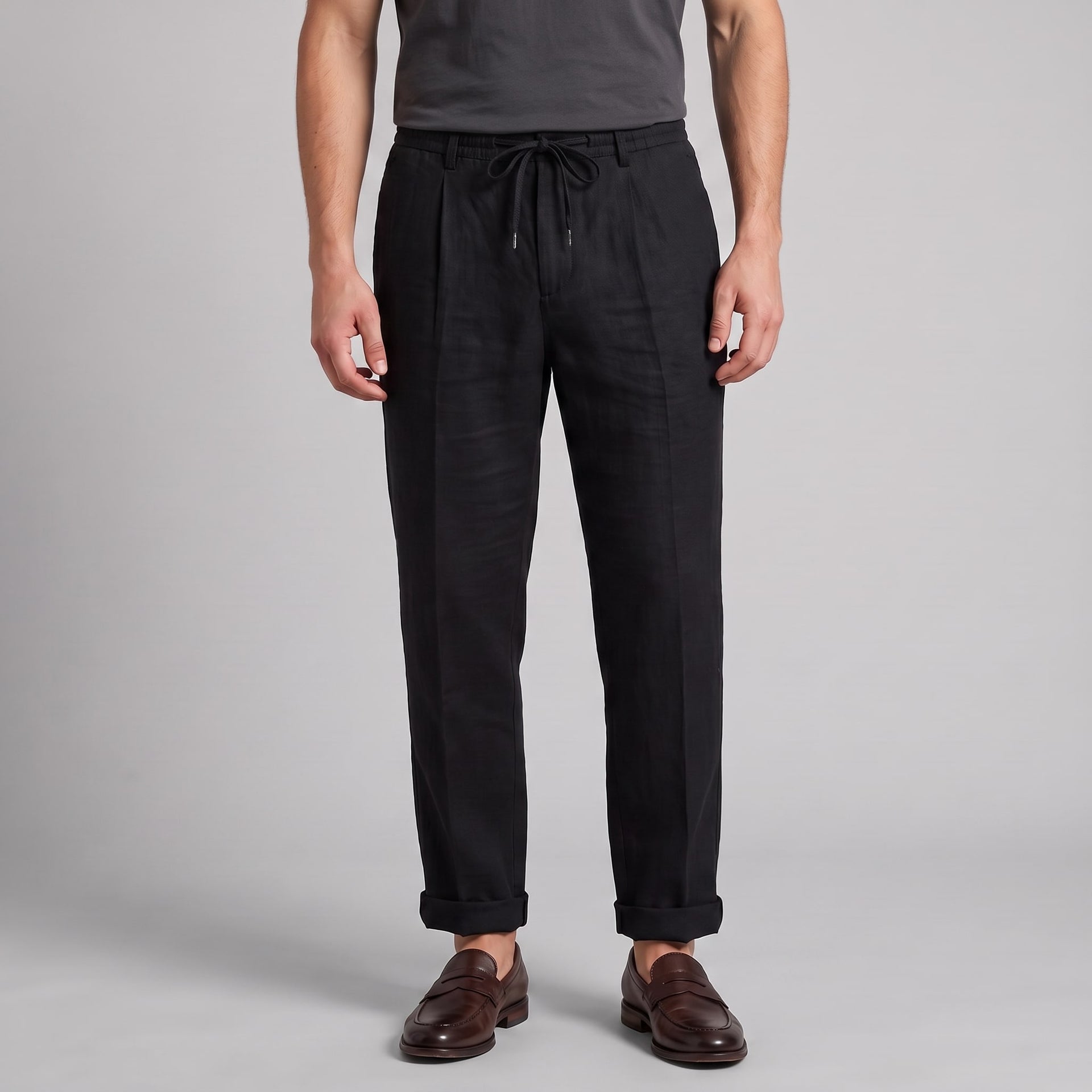 Sinclair Pleated Linen Blend Pants