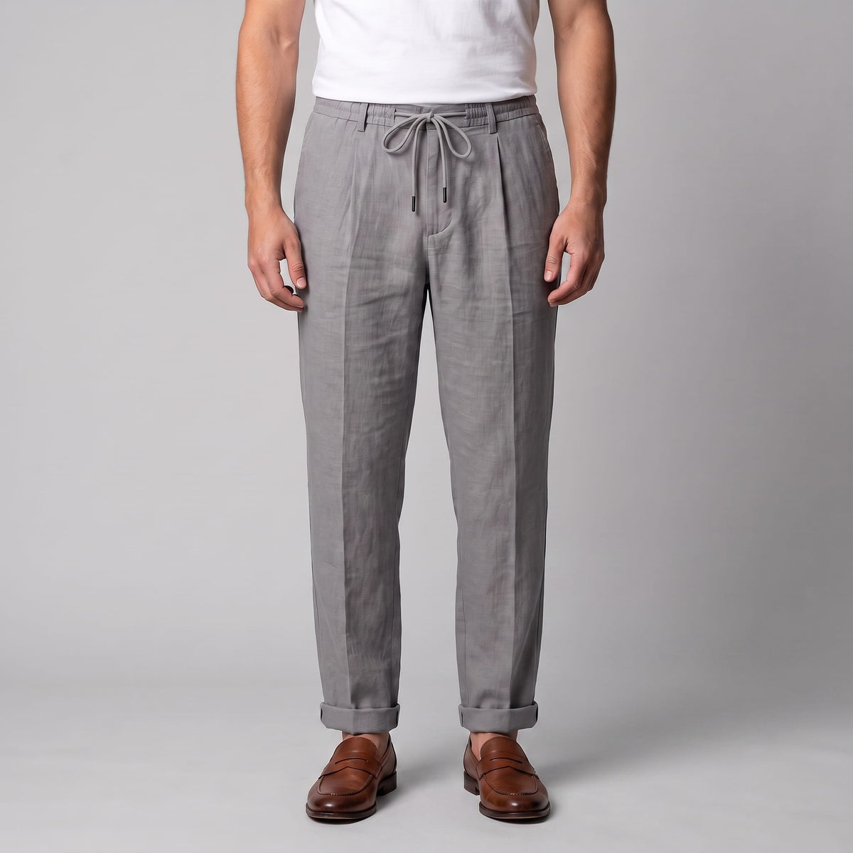 Sinclair Pleated Linen Blend Pants