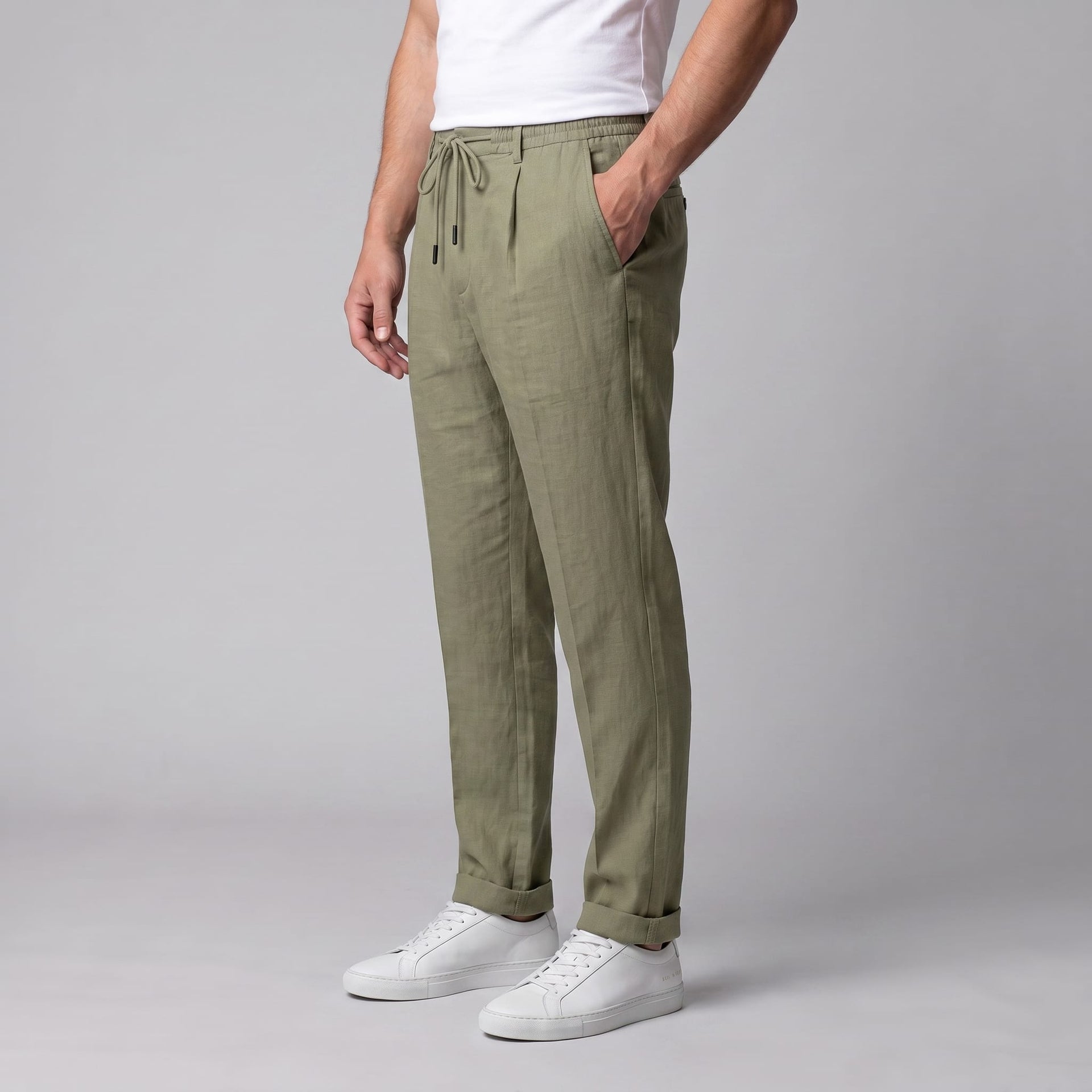 Sinclair Pleated Linen Blend Pants