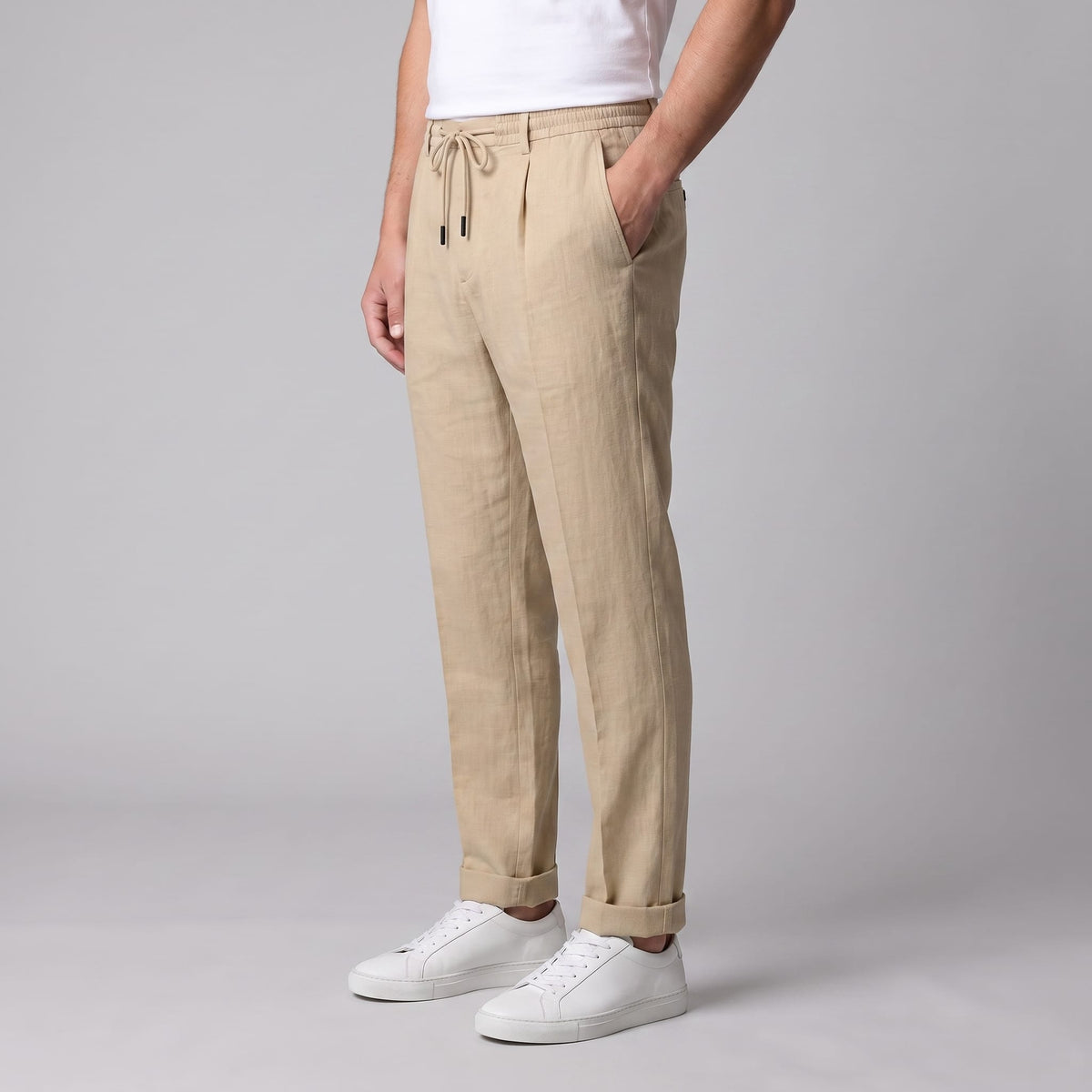Sinclair Pleated Linen Blend Pants