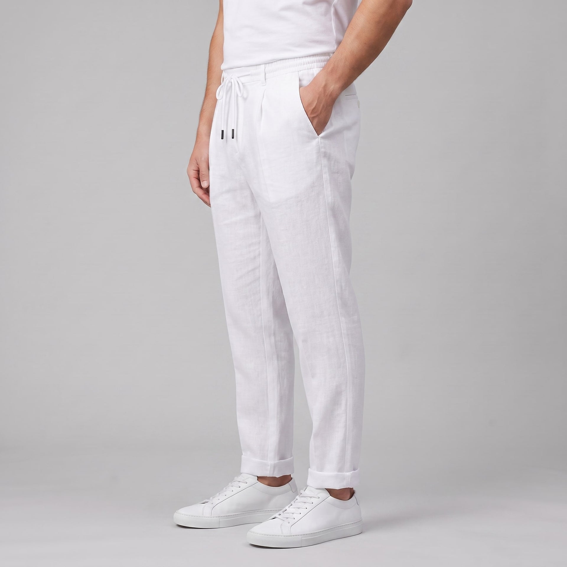 Sinclair Pleated Linen Blend Pants