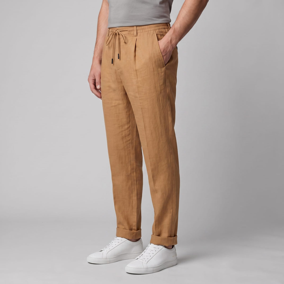Sinclair Pleated Linen Blend Pants