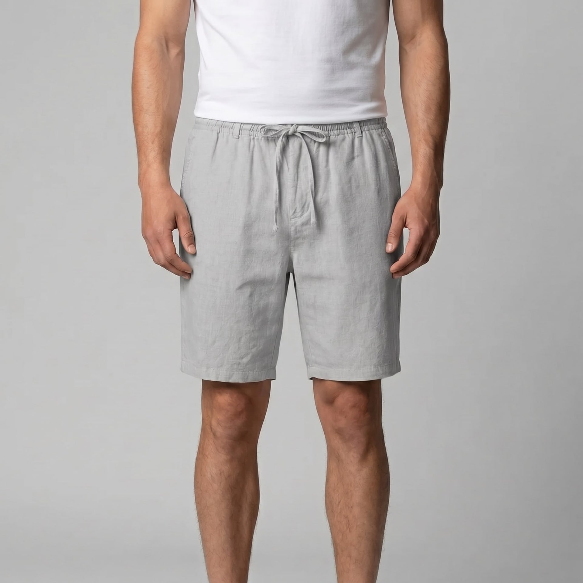 Everard Linen Blend Drawstring Shorts