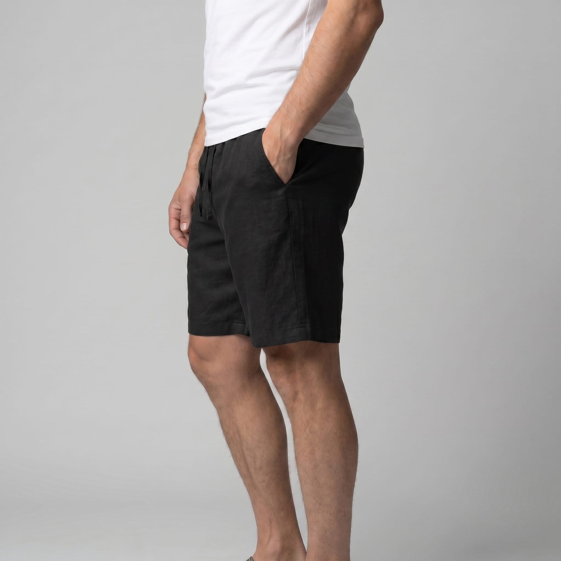 Everard Linen Blend Drawstring Shorts