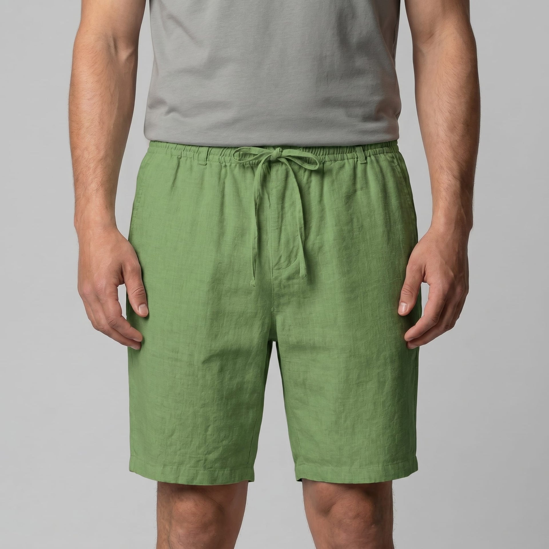 Everard Linen Blend Drawstring Shorts