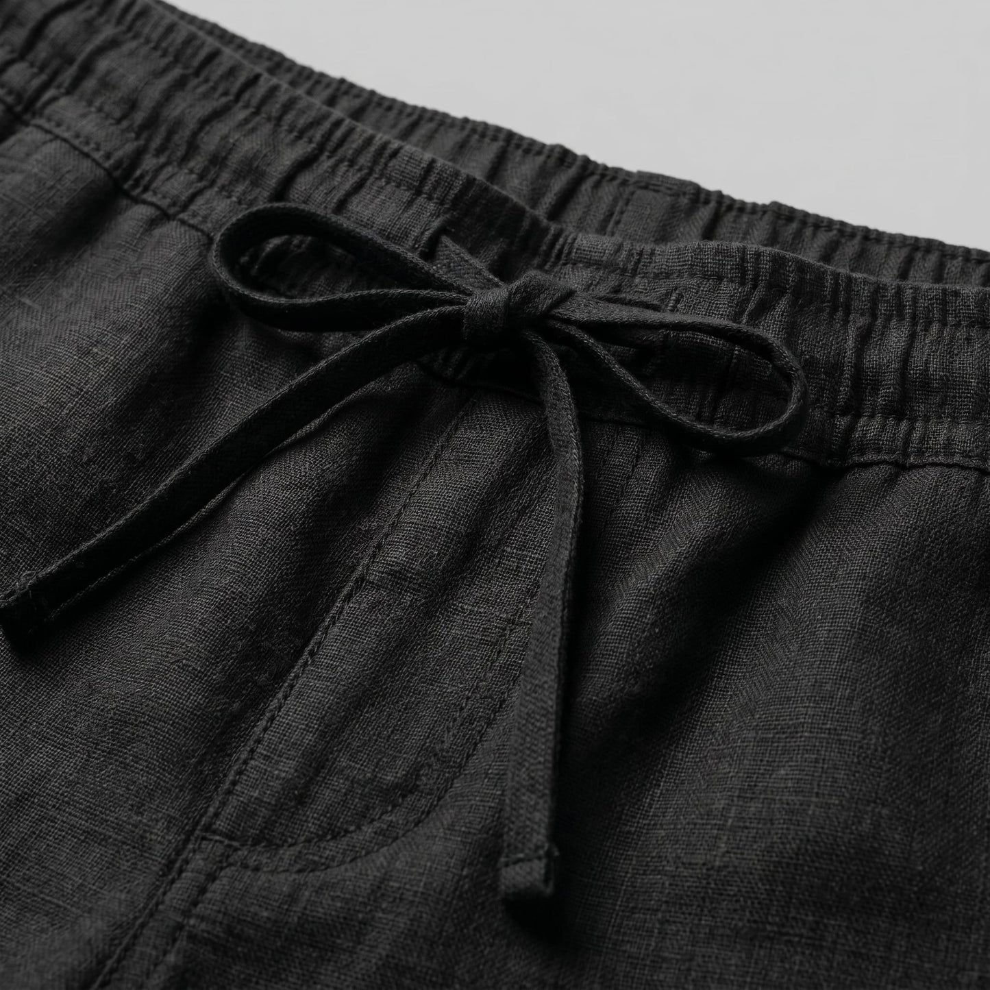 Everard Linen Blend Drawstring Shorts_4