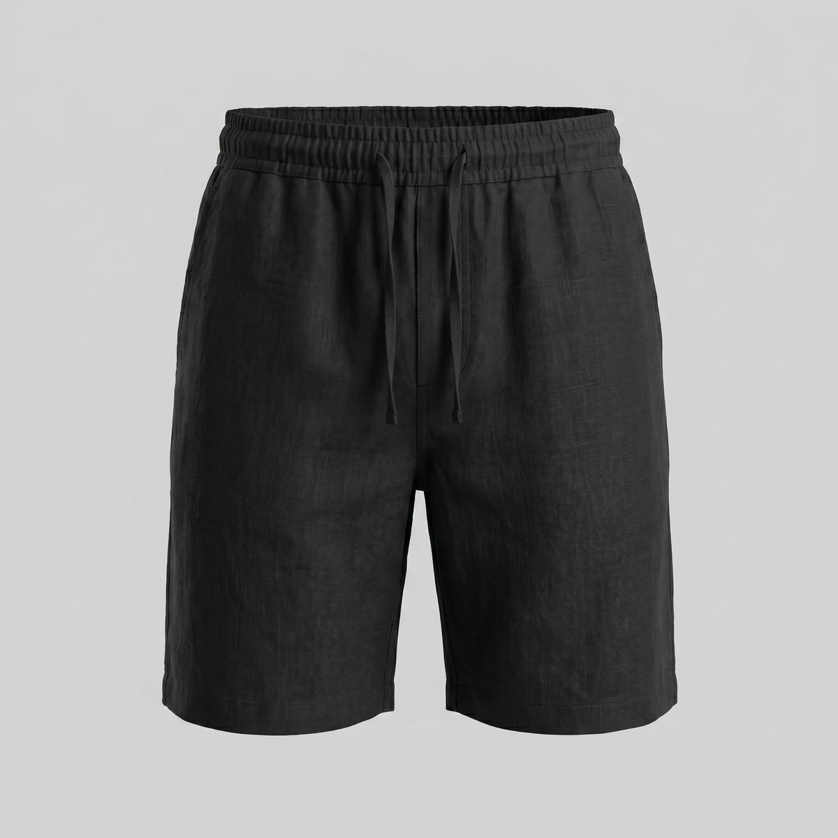 Everard Linen Blend Drawstring Shorts_5