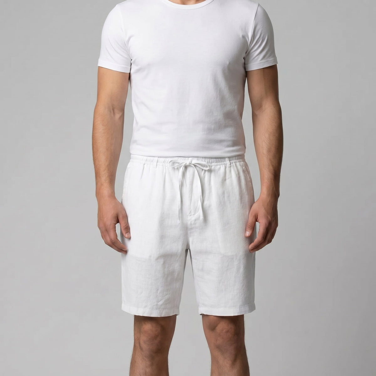 Everard Linen Blend Drawstring Shorts