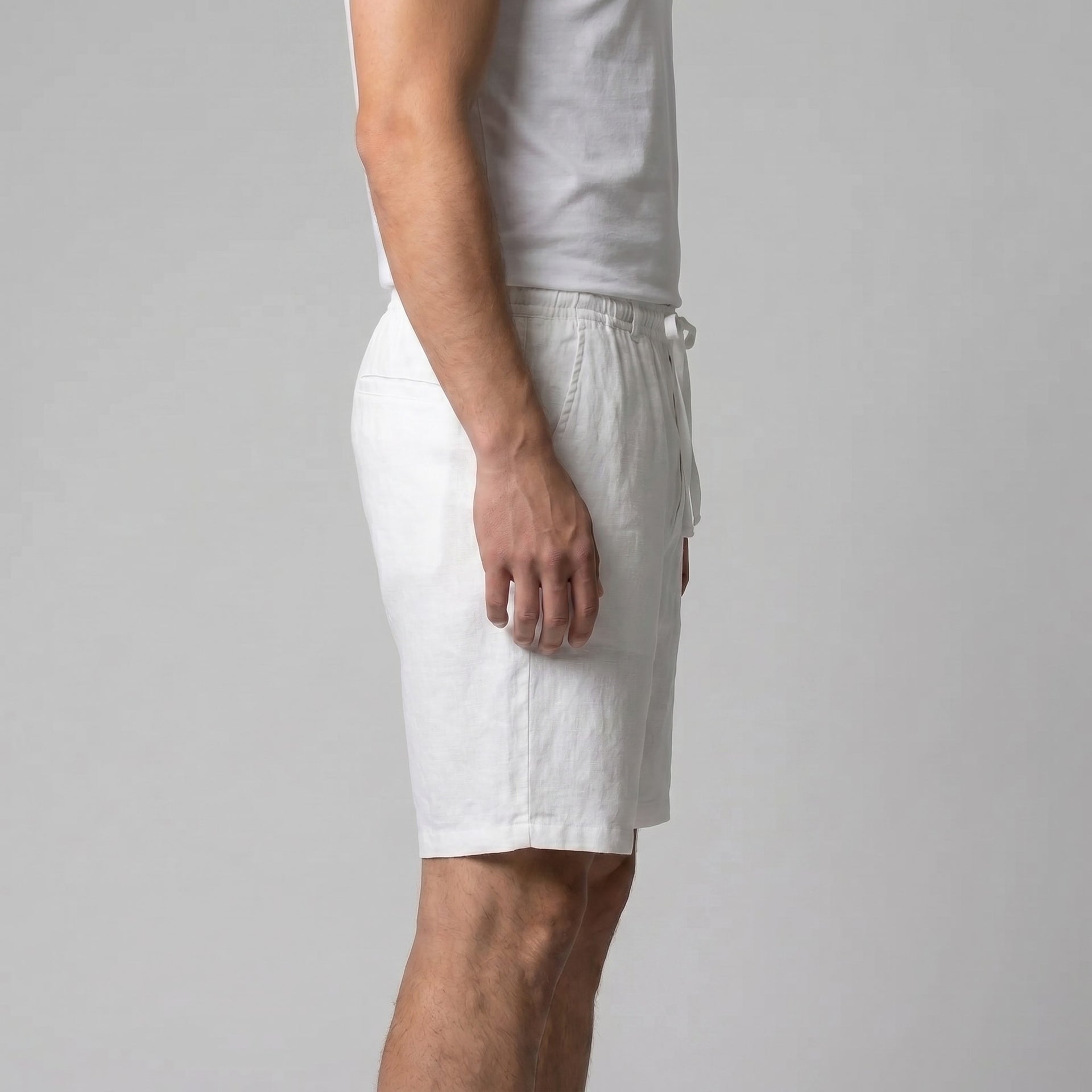 Everard Linen Blend Drawstring Shorts