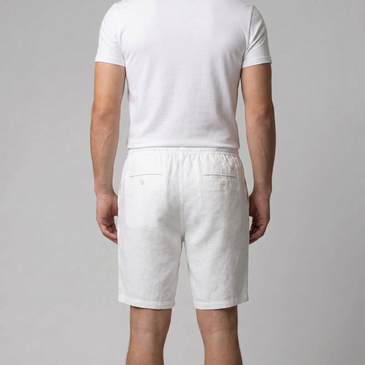 Everard Linen Blend Drawstring Shorts_8