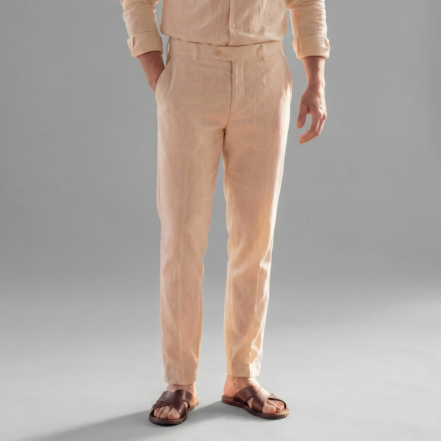 Colby Relaxed Fit Linen Shirt and Pants Set_7